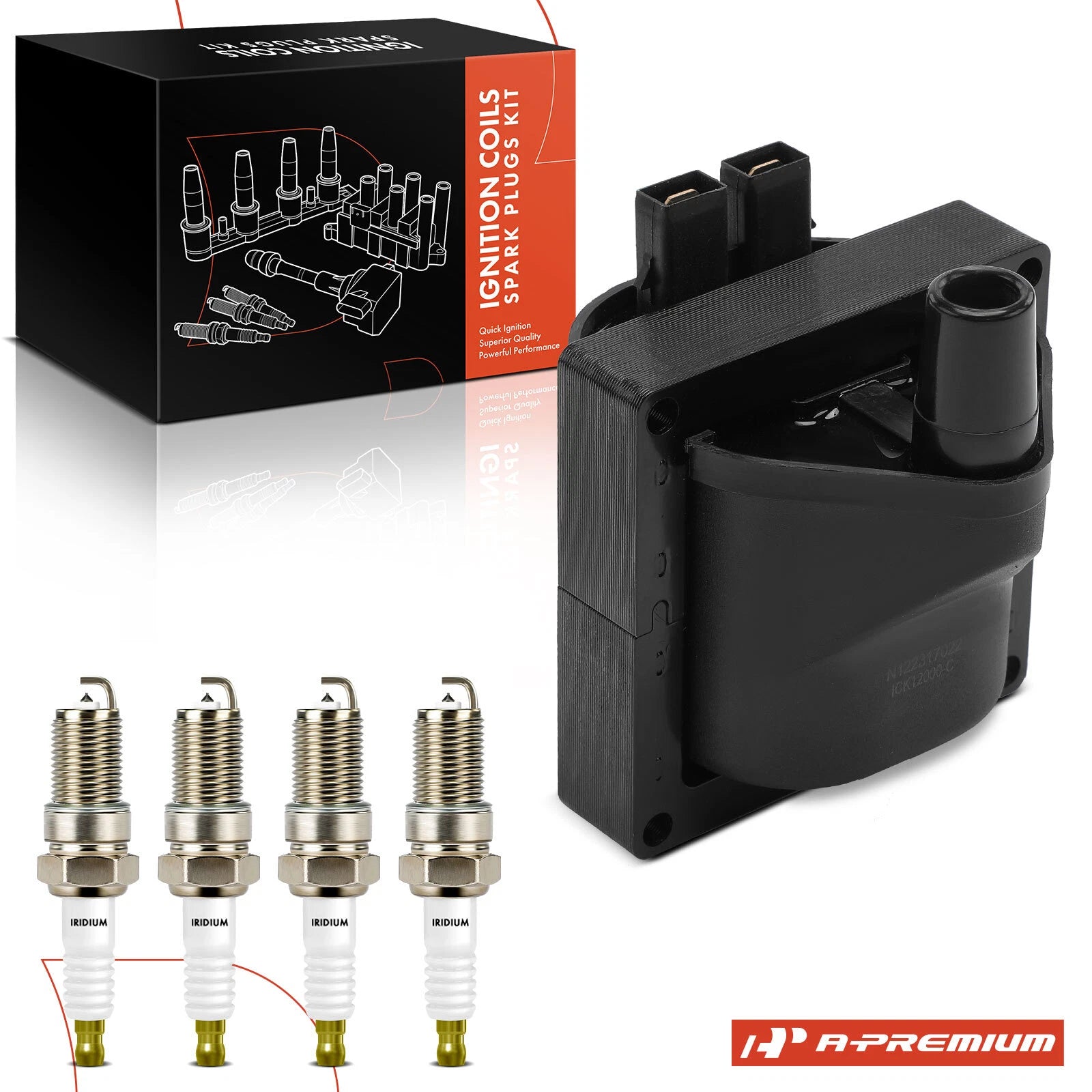 Ignition Coil and Iridium Platinum Spark Plug for Toyota 4Runner (2003–2009)