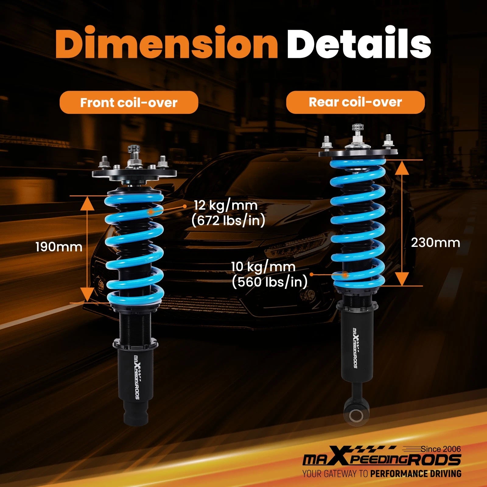 Coilovers Lowering Kit for Mitsubishi Eclipse (1995-1999)