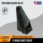 E Brake Boot Cover for Ford Escape (2005–2007) Green Stitch PVC Leather