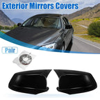 Door Wing Rearview Side Mirror Cover Cap Black for BMW 535i GT (2011-2013)