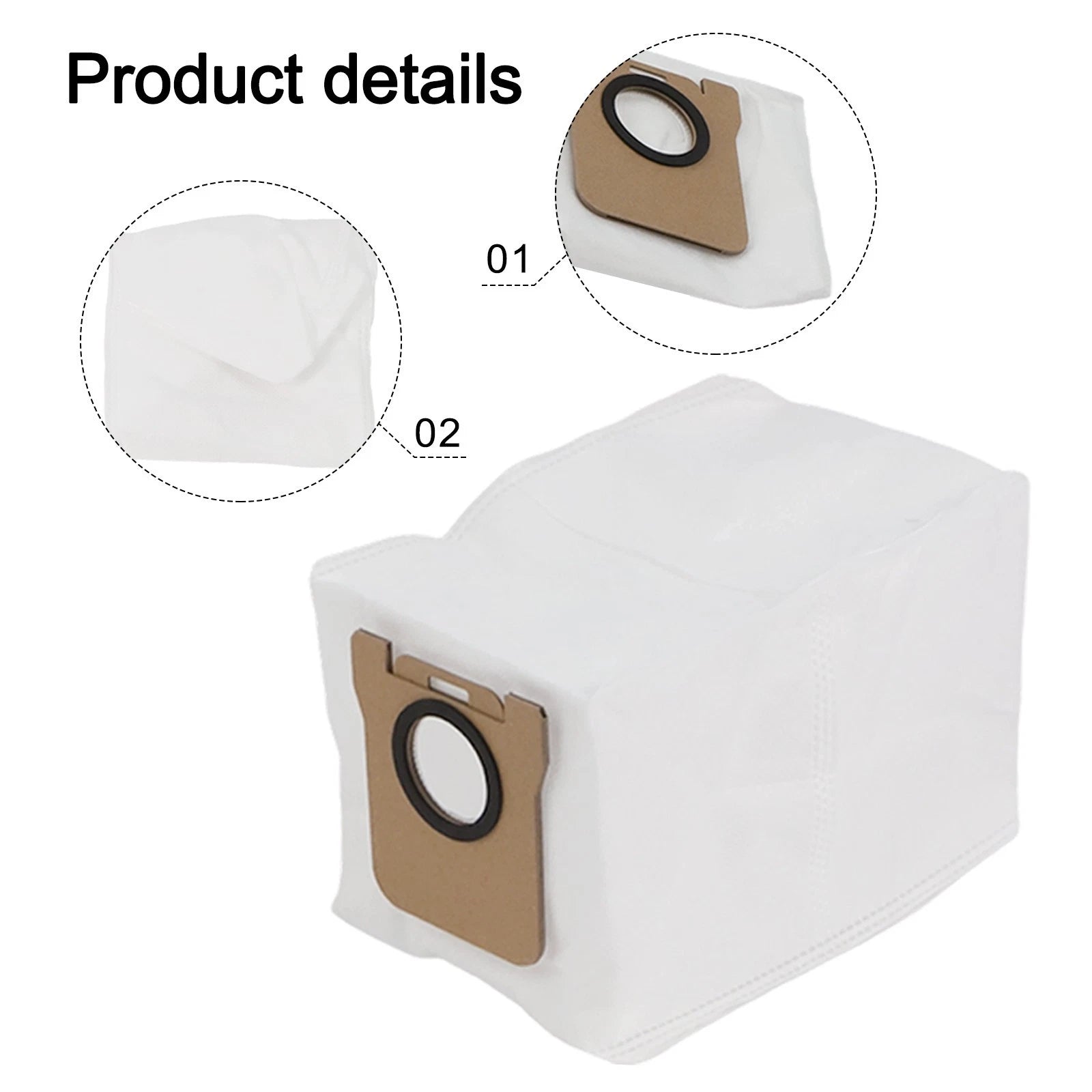 10 Count Compatible Replacement Bags for Mijia M40 D110CN M40S OV31CN