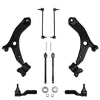 Set of 8 Suspension Control Arms Tie Rods Sway Bars for Mazda 3 Sport (2009)