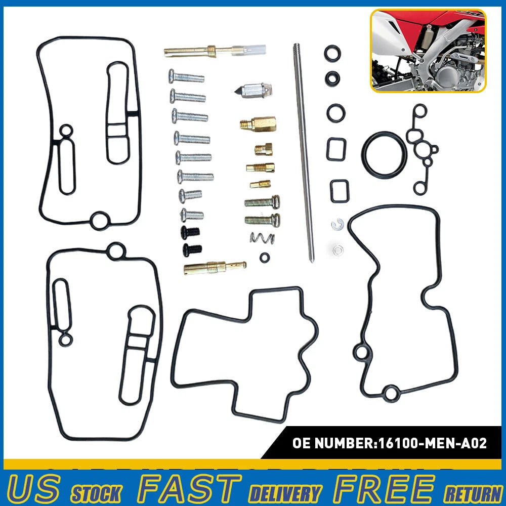 Rebuild Carburetor Kit for Honda CRF250X CRF250R CRF450R CRF450X (2002–2014)