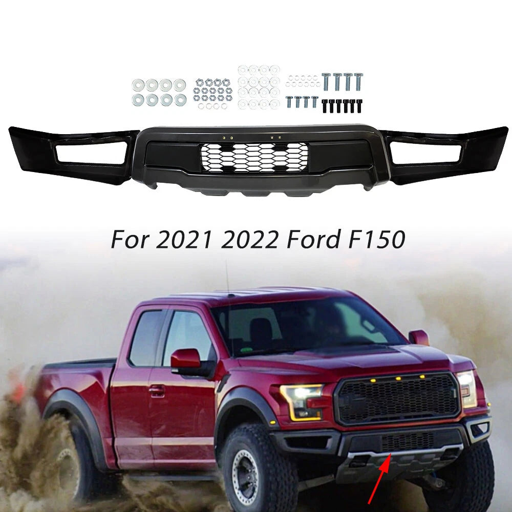 Steel Front Bumper Reinforcement Kit for F-150 (2021–2022) Black