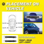 4X Exterior Door Handles for Hyundai Sonata (2005–2010) Black Chrome LH RH EPY
