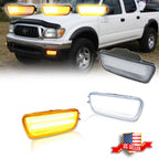 Clear Switchback White Amber LED Turn Signal Lights for Toyota Tacoma (2001–2004)