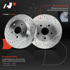 Front Drilled Brake Rotors for Toyota Corolla Prius AWD-e (2019–2021)