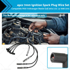 Set of 4 Ignition Spark Plug Wires for VW Beetle Golf Jetta (1998–2015)