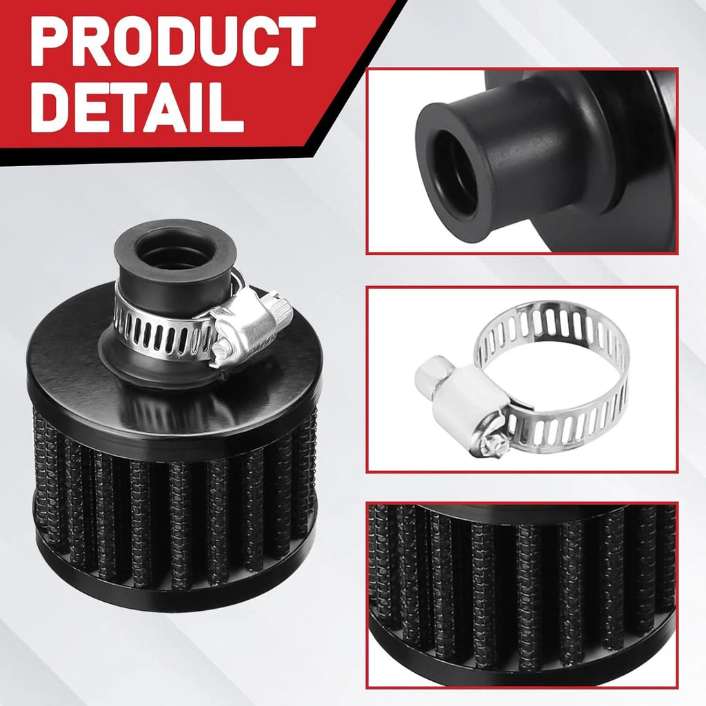 4Pcs Cold Air Intake Filter for Turbo Vent Crankcase Valve Cover