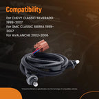 Rear Bumper License Plate Light Wiring Harness for Silverado/Sierra 3500 (1999–2006)