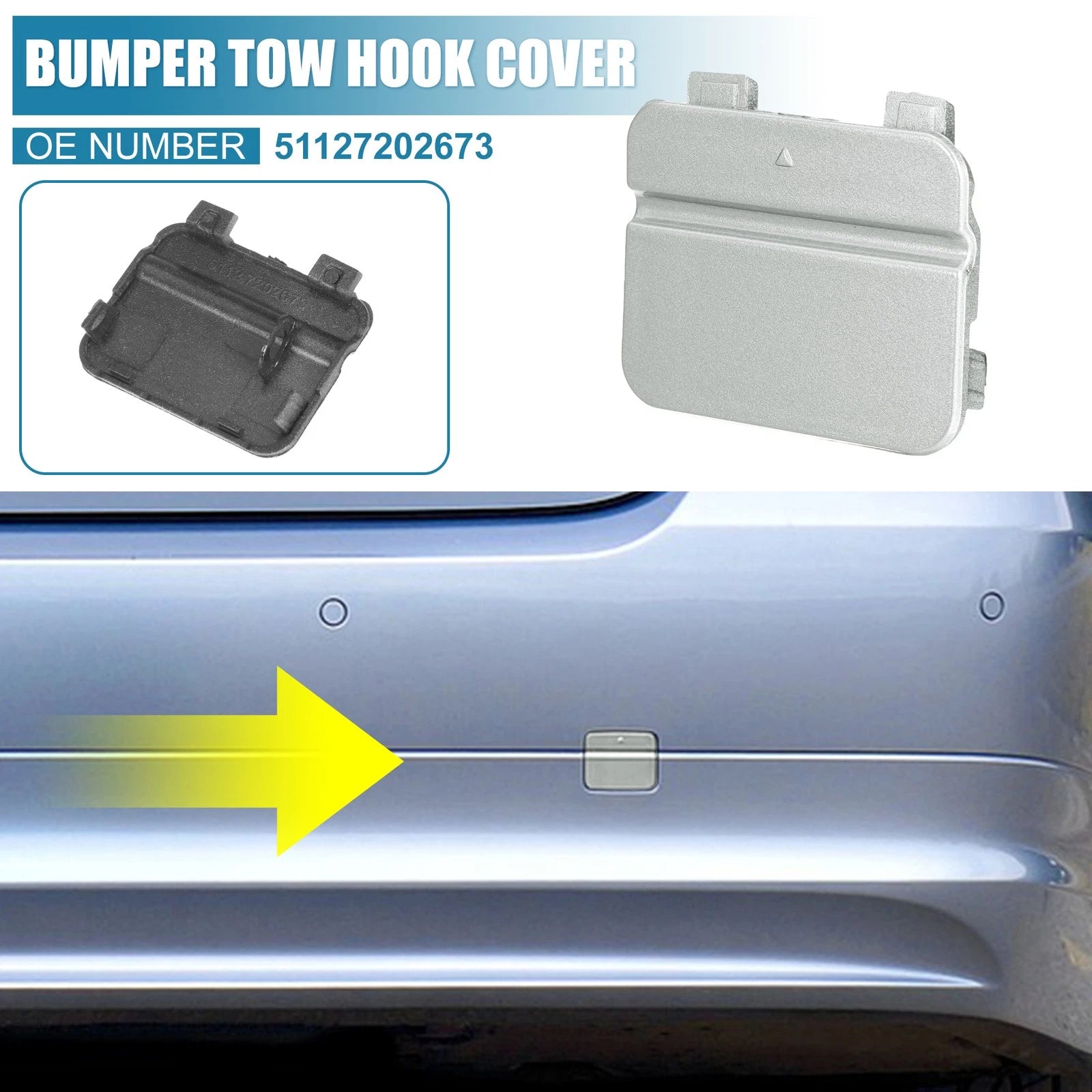 Rear Bumper Tow Hook Cover for BMW 3 Series E90 E91 (2009–2012) 51127202673