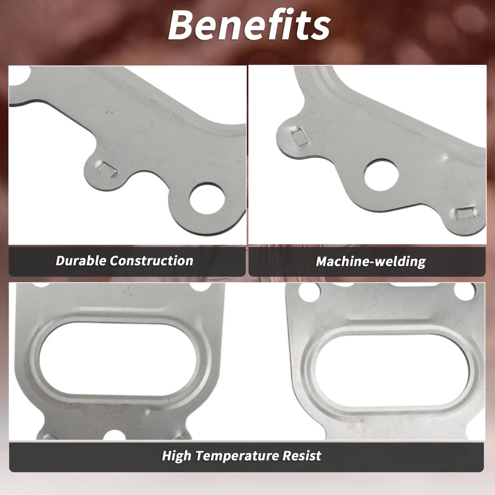 Set of 4 Exhaust Manifold Header Gaskets for Mitsubishi Pajero (1999–2006) No.ME203114