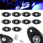 10pcs 9W Blue LED Rock Light for ATV Car Boat Motor