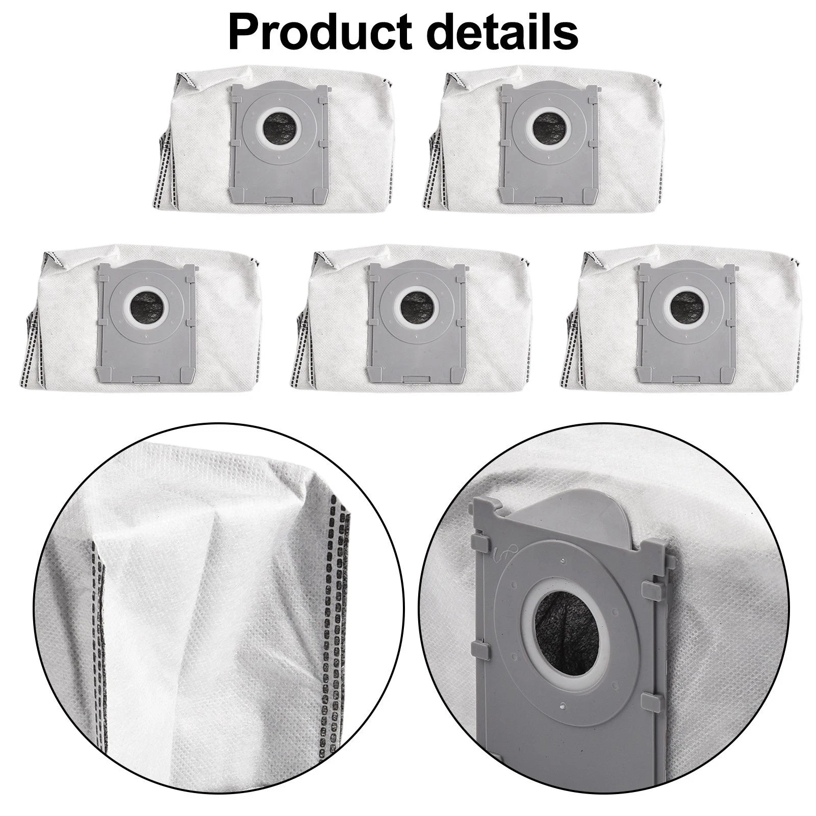 5 Dust Bags for ECOVACS DEEBOT X8 T50 T50T30C Pro (Compatible)