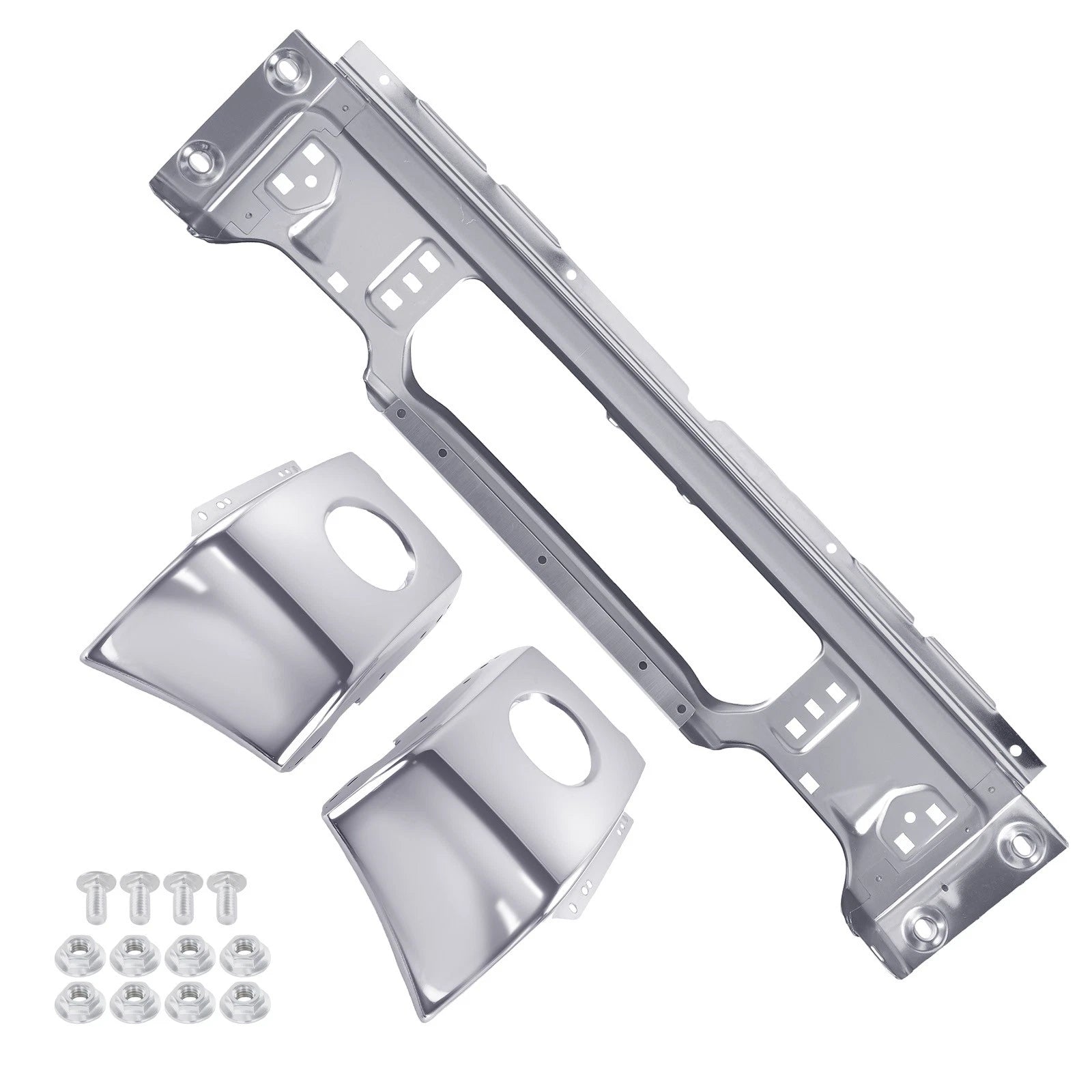 Chrome Front Bumper Face Bar for Ford F-150 (2009–2014) W/ Fog Holes