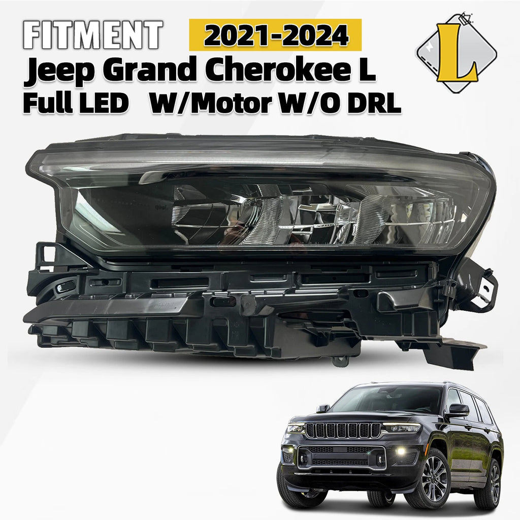 Full LED Headlight for Jeep Grand Cherokee L (2021–2024) - Driver Left Side