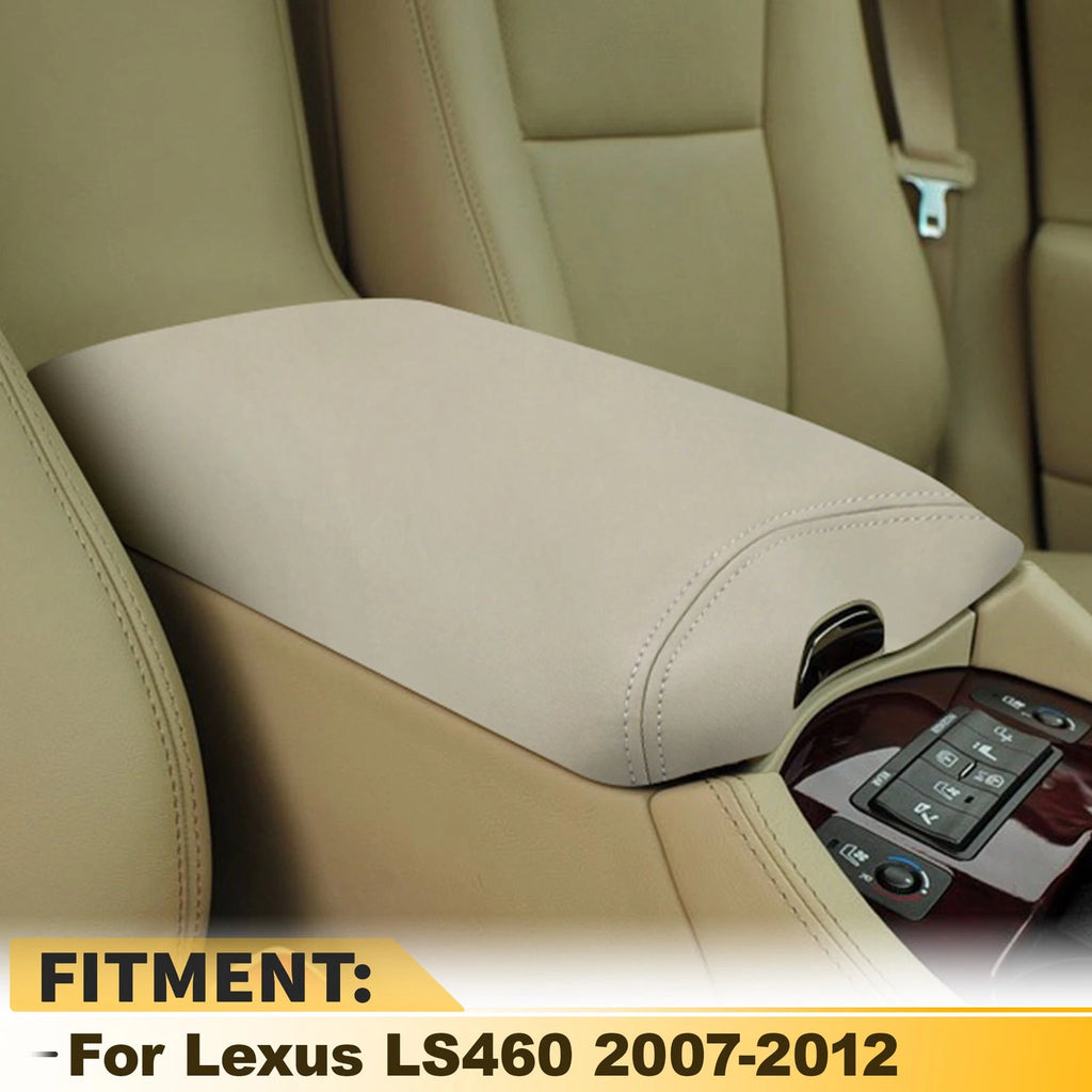 Leather Front Center Console Armrest Lid Cover for Lexus LS460 (2007–2012) Beige