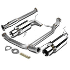 Dual 4" Rolled Muffler Tip Catback Exhaust System for Honda Accord V6 (1998–2002)