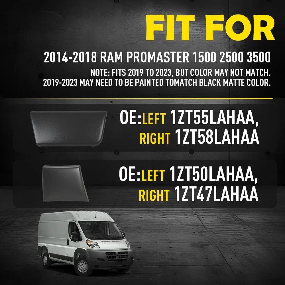 Front Door Molding Trim Set for RAM ProMaster 1500 2500 3500 (2014–2018)