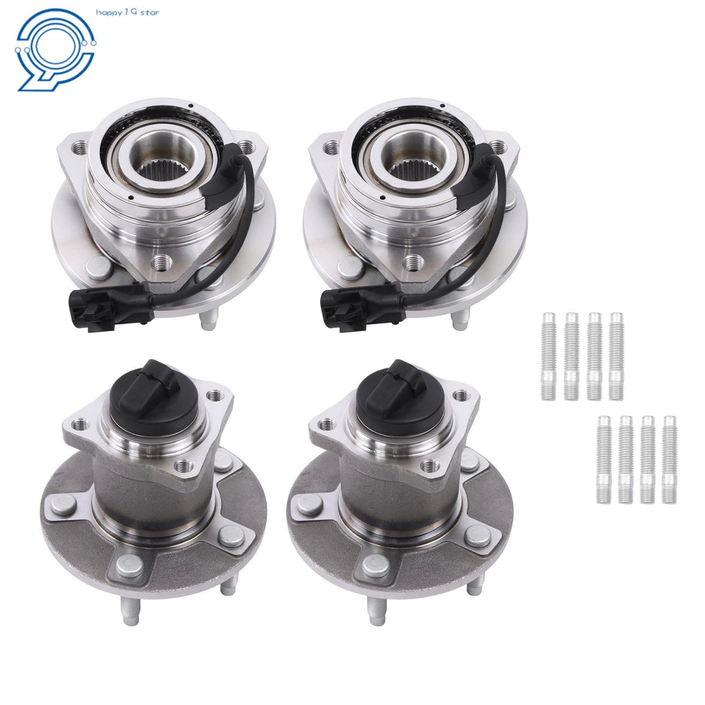 Set of 4 Wheel Hub Bearings for Chevrolet Malibu Pontiac G6 Saturn Aura (2008–2012)