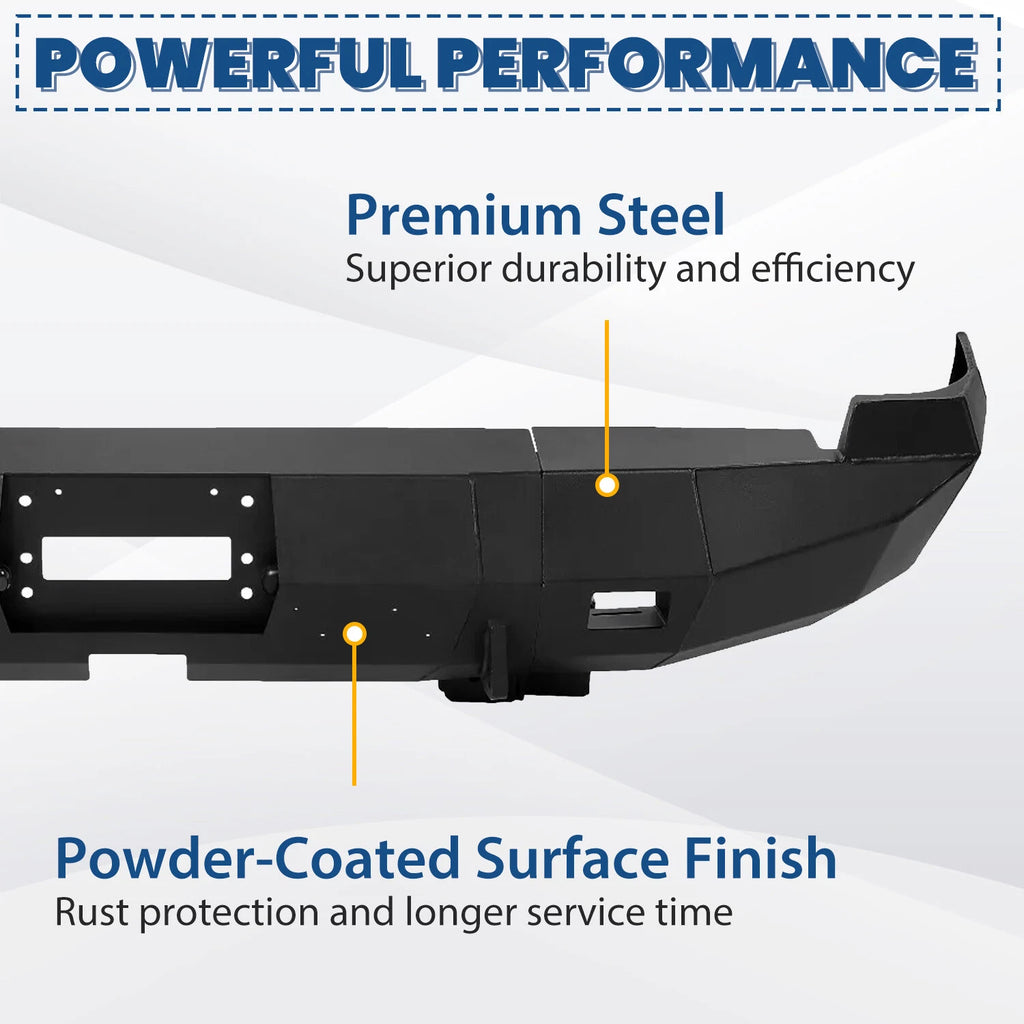 Rear Winch Bumper w/ License Light for Dodge Ram 1500/2500/3500/4500/5500 (2002–2009)