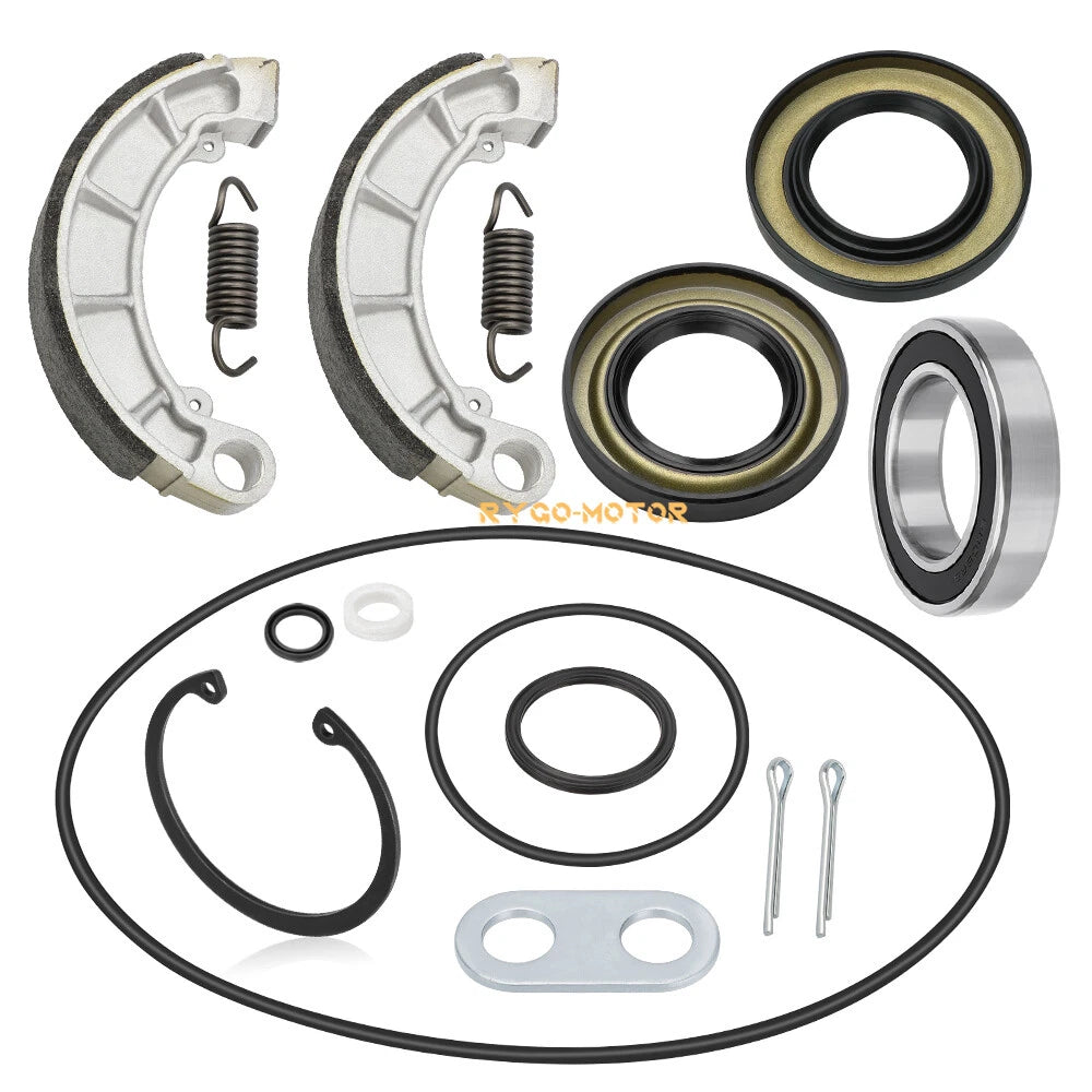 Rear Brake Drum Bearing Seals Shoes Pin Kits for Honda Rancher TRX420 (2007–2013)