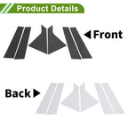 6 Pcs Door Pillar Window Trim for Chevy Impala (2014–2020) Carbon Fiber Black