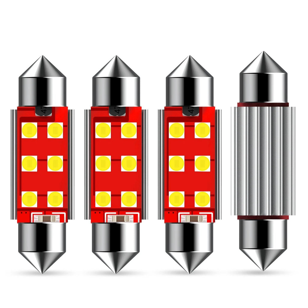 Set of 4 LED Festoon Bulbs for Car Interior Dome Light (41mm)