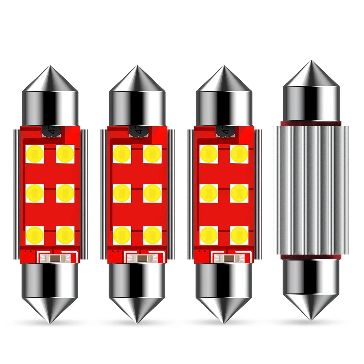 Set of 4 LED Festoon Bulbs for Car Interior Dome Light (41mm)