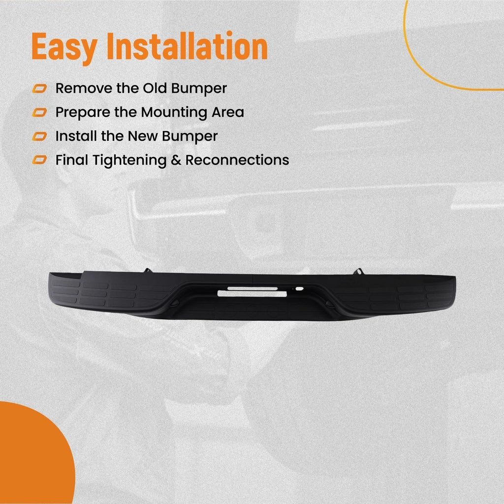 Rear Step Bumper Assembly for Silverado Sierra (1999-2007) Black