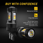 2X LED Switchback Turn Signal Bulbs for Make Model (YYYY–YYYY)