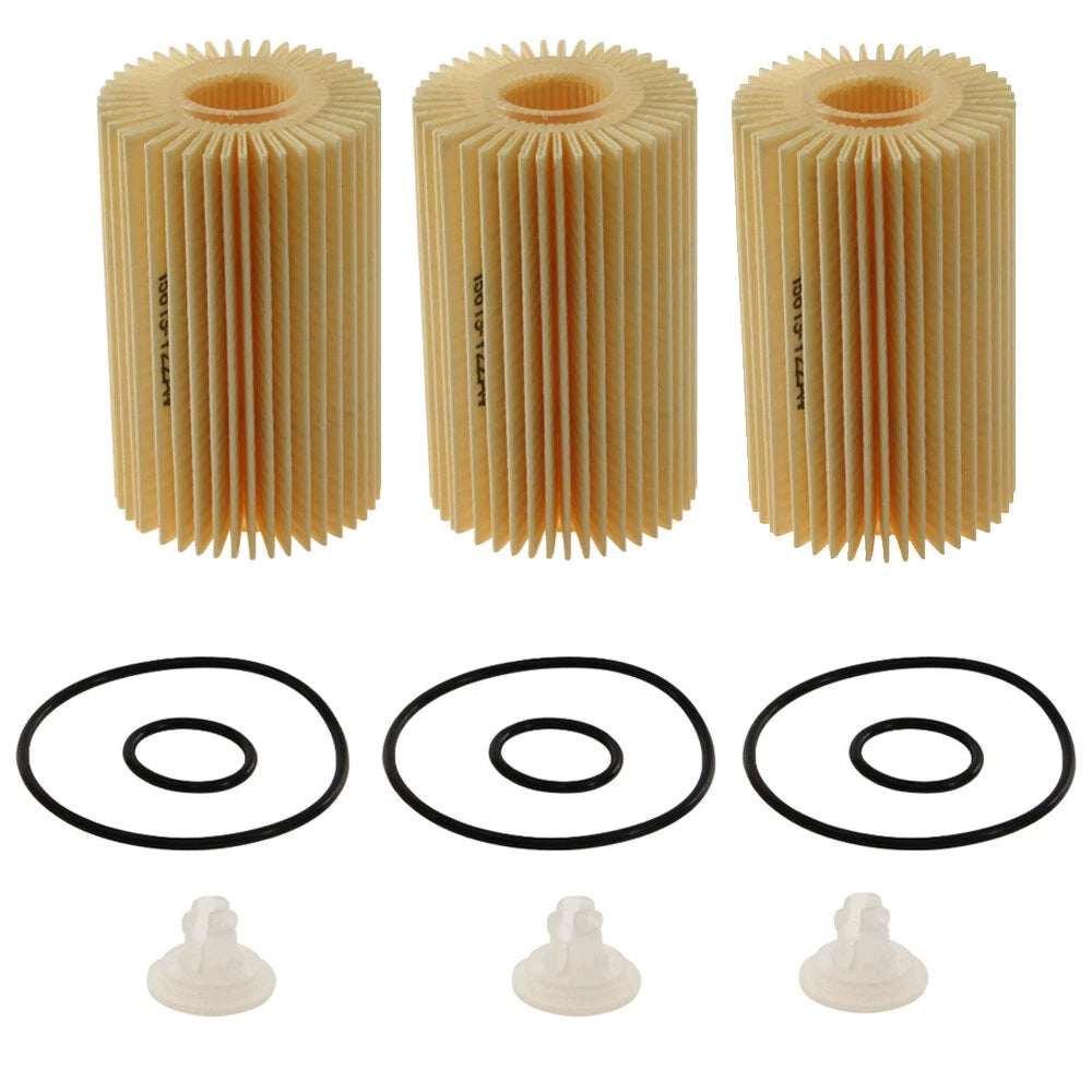 Set of 3 Engine Oil Filters for Toyota Lexus
