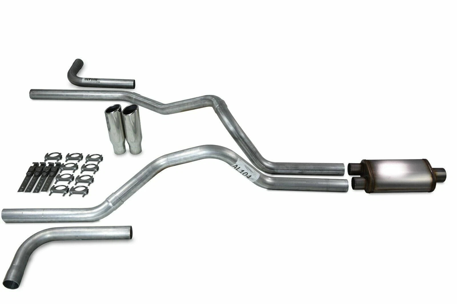 2.5" Dual Exhaust Kit for Ford F150 (2021–2025) - Stainless Clamp-on Tips