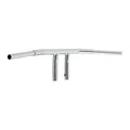 1-1/4" Fat Chrome 6" Rise T-Bars Handlebars for Harley Sportster, Dyna (2004-2023)