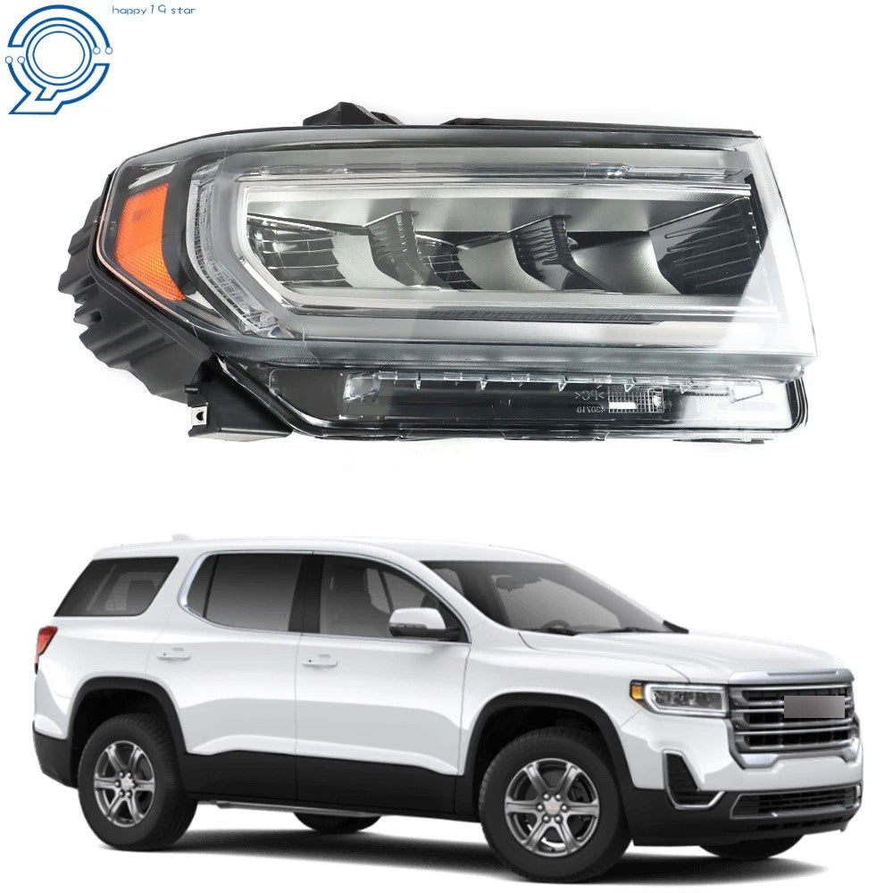 LED Headlight for GMC Acadia SL/SLE (2020–2023) Chrome Clear Right