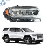 LED Headlight for GMC Acadia SL/SLE (2020–2023) Chrome Clear Right