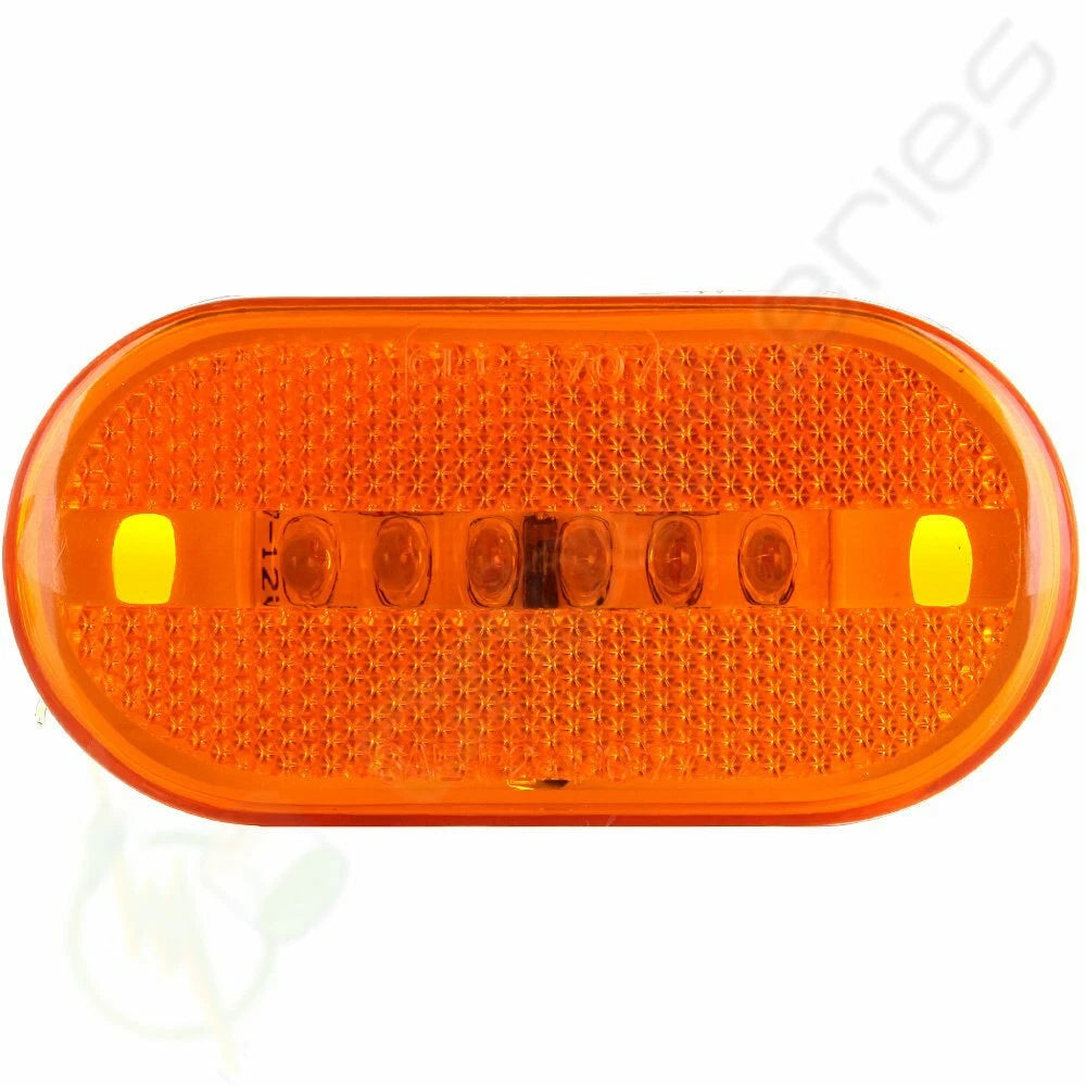 Set of 4 Red + 4 Amber 4" 6 LED Clearance Side Marker Lights for Trailer Camper