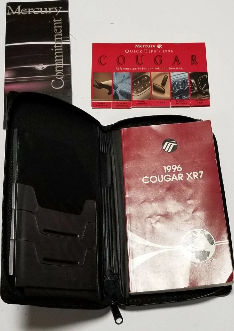 Owners Manual Collection with Case for Mercury Cougar XR7 (1996)