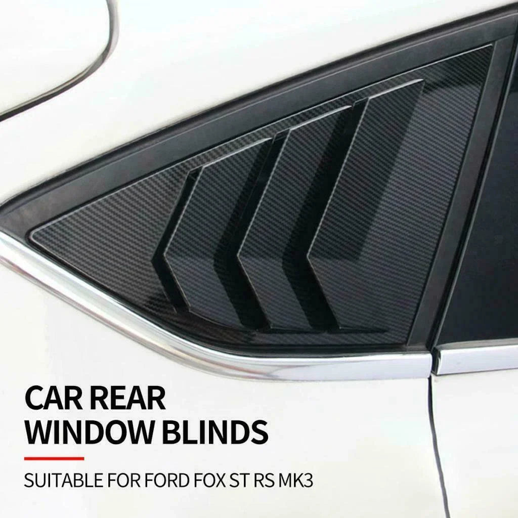 2x Rear Side Window Quarter Louver Cover Trim for Ford Focus ST RS (2012–2018)