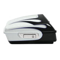 Chopped Trunk for Harley Touring (2014–2023) White Amethyst Black Licorice Flames