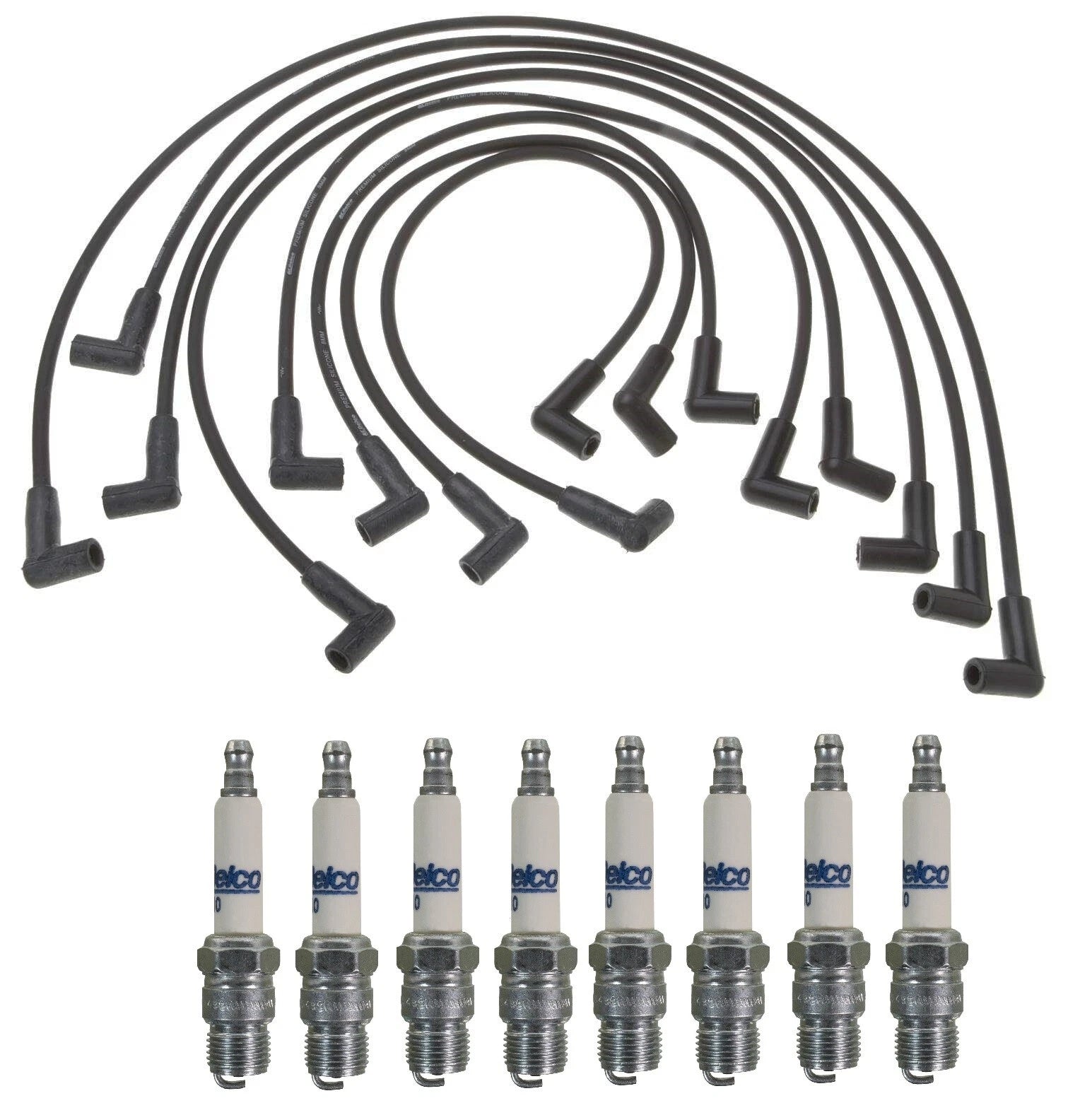 Pro Ignition Wire Set & 8 ACDelco Spark Plugs for GMC 7.4 V8 HD (1996–2000)