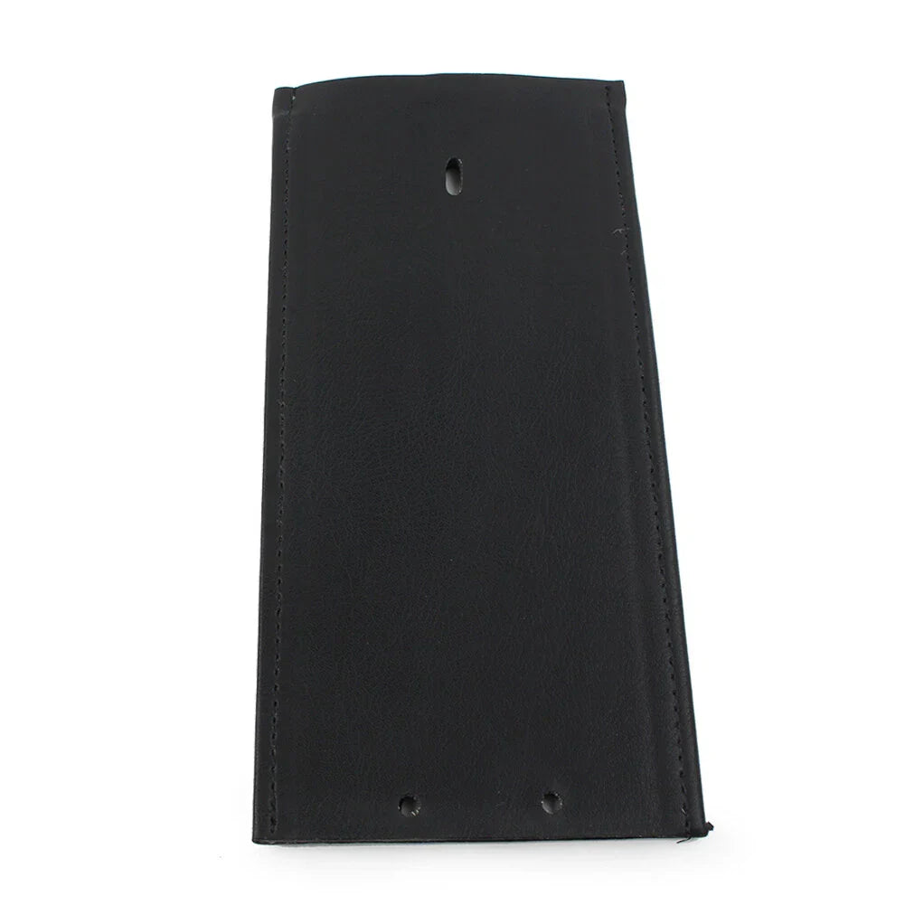 Black Leather Gas Tank Panel Bib for Harley (No Design, Smooth)