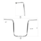 14" Chrome Rise 1.25" Ape Hanger Handlebar for Harley Sportster XL883 XL1200