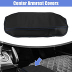 Microfiber Leather Armrest Cover Pad for Honda Civic (2006–2011) Black/Blue