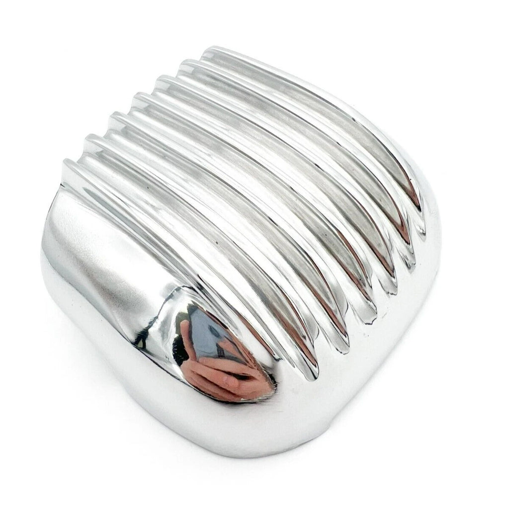 Polished Finned Aluminum Drum Brake Scoops Pair for Ford (1939–1948)