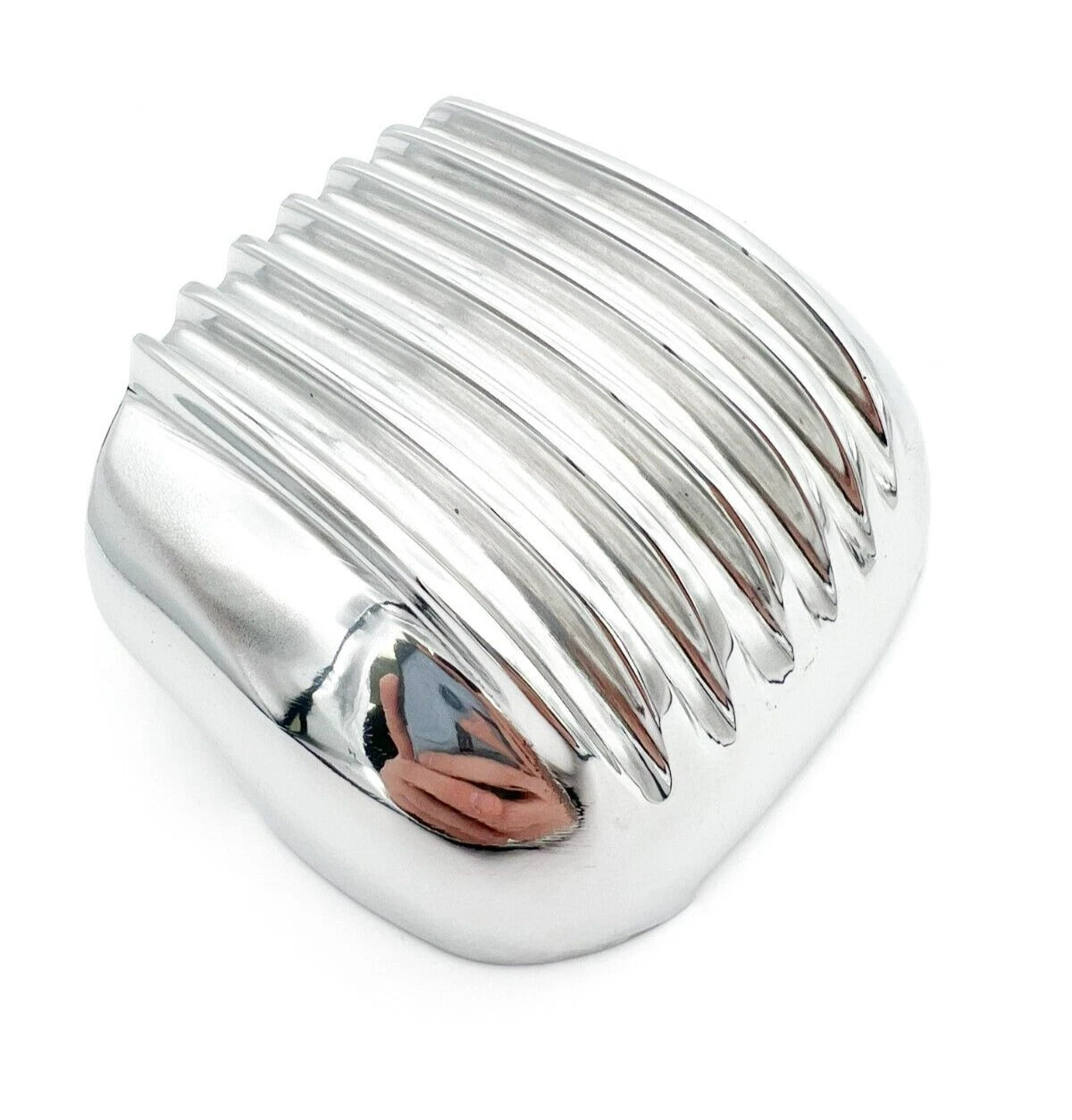 Polished Finned Aluminum Drum Brake Scoops Pair for Ford (1939–1948)