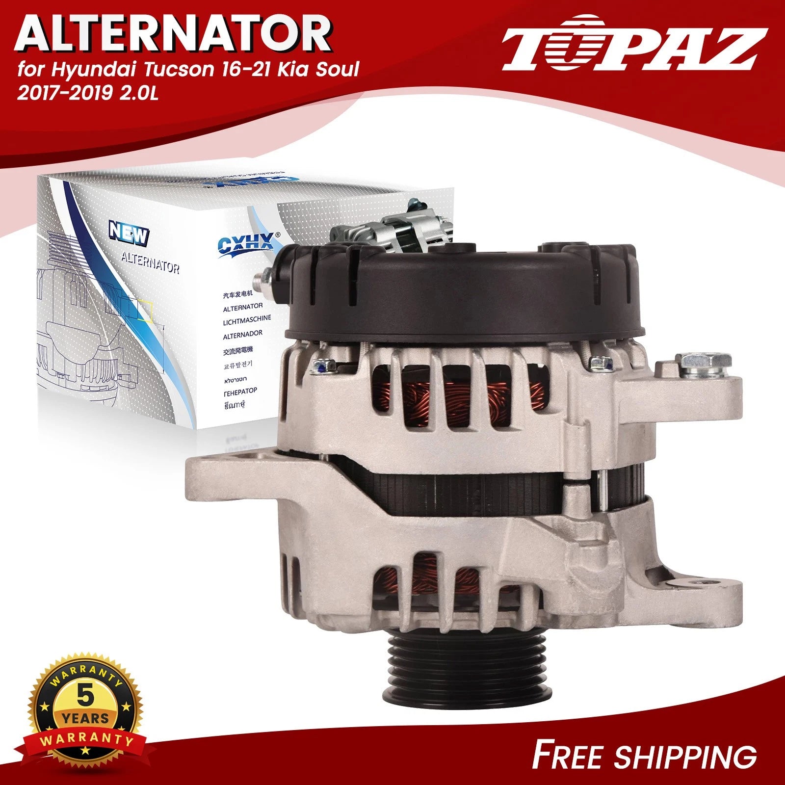 Alternator for Hyundai Tucson, Kia Soul (2016–2021) 150Amp 12Volts