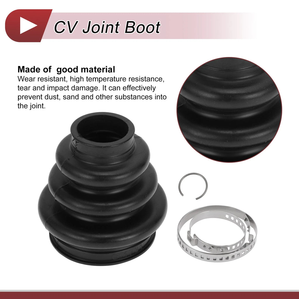 Outer CV Joint Boot Kit with Clamps for BMW 535i (2008–2010) - 33217572446