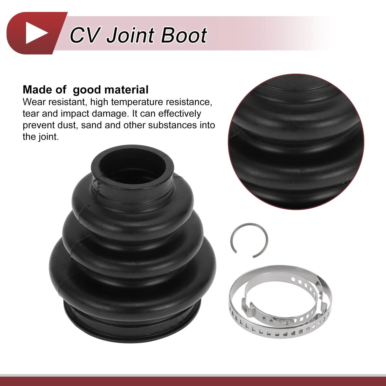 Outer CV Joint Boot Kit with Clamps for BMW 535i (2008–2010) - 33217572446