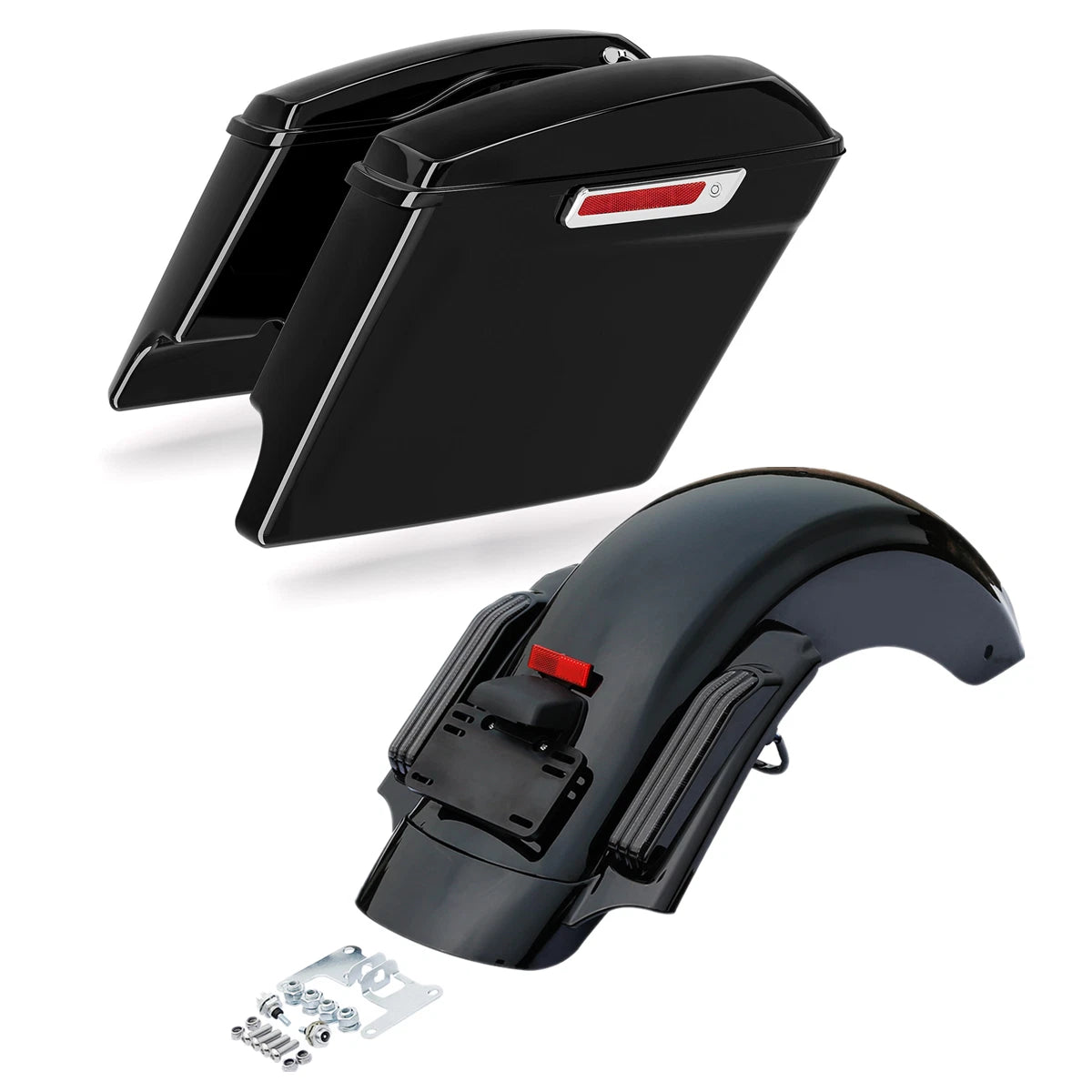 5" Hard Stretched Saddlebags & Rear Fender for Harley CVO Electra Glide (2014–Present)